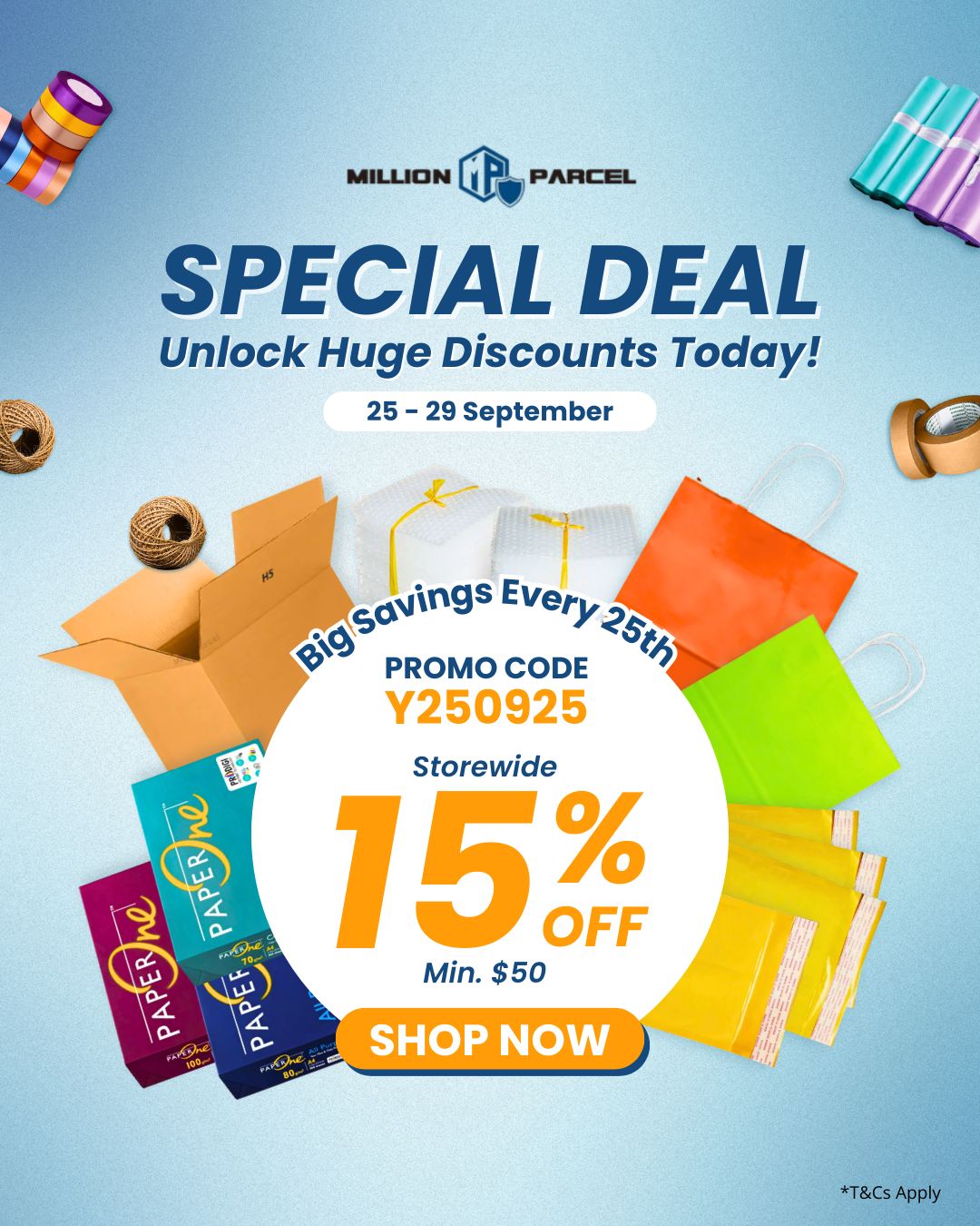 🎉 September High Five Day — Save More, Pack Smarter! - MillionParcel
