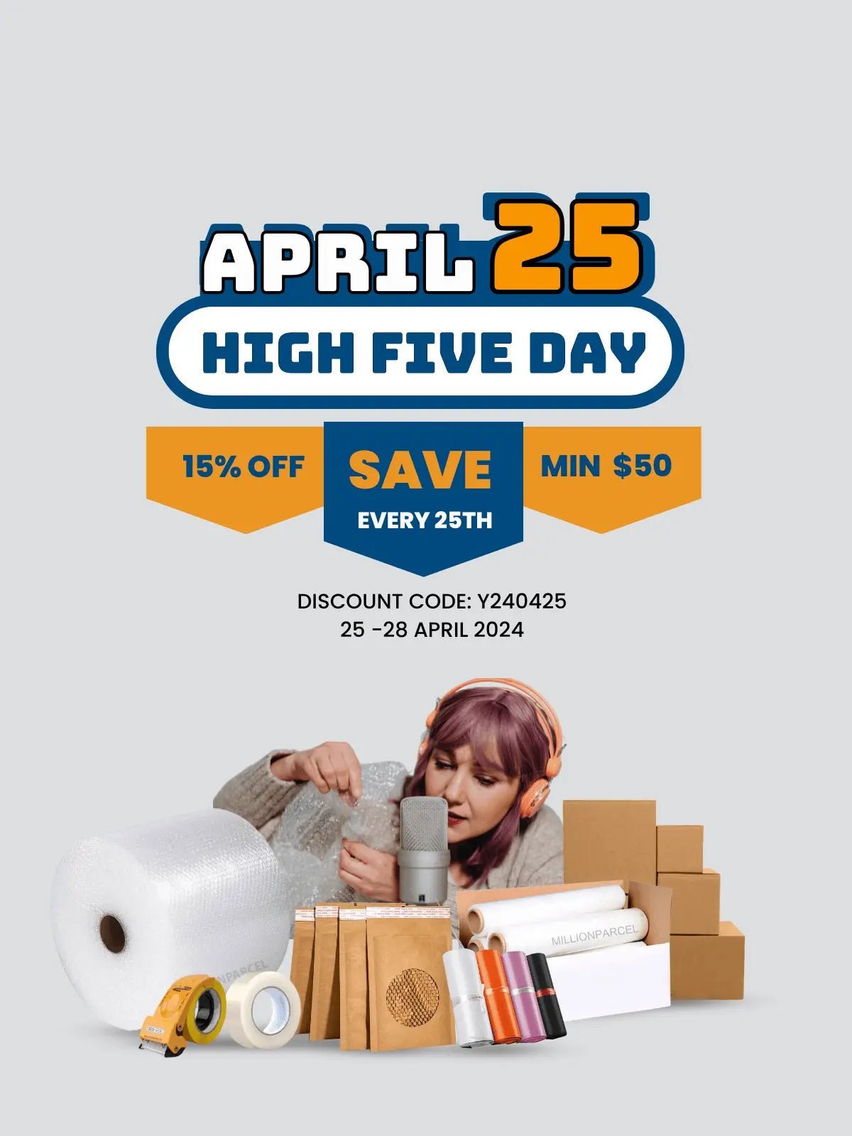 💵 Unlock 15% Savings on every HIGH FIVE DAY !! - MillionParcel