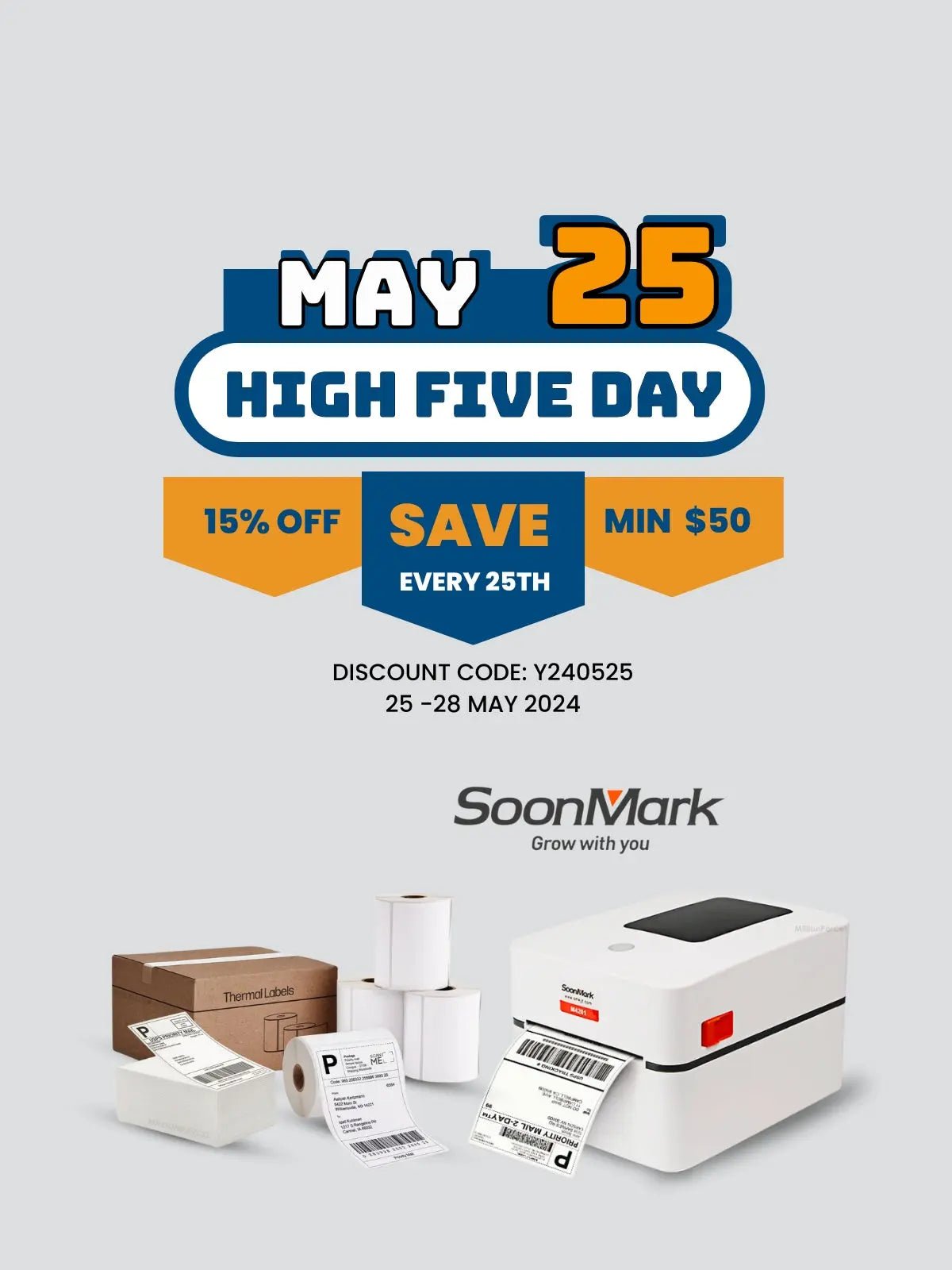 Upgrade Your Packaging & Celebrate High Five Day! (Save 15%!) - MillionParcel