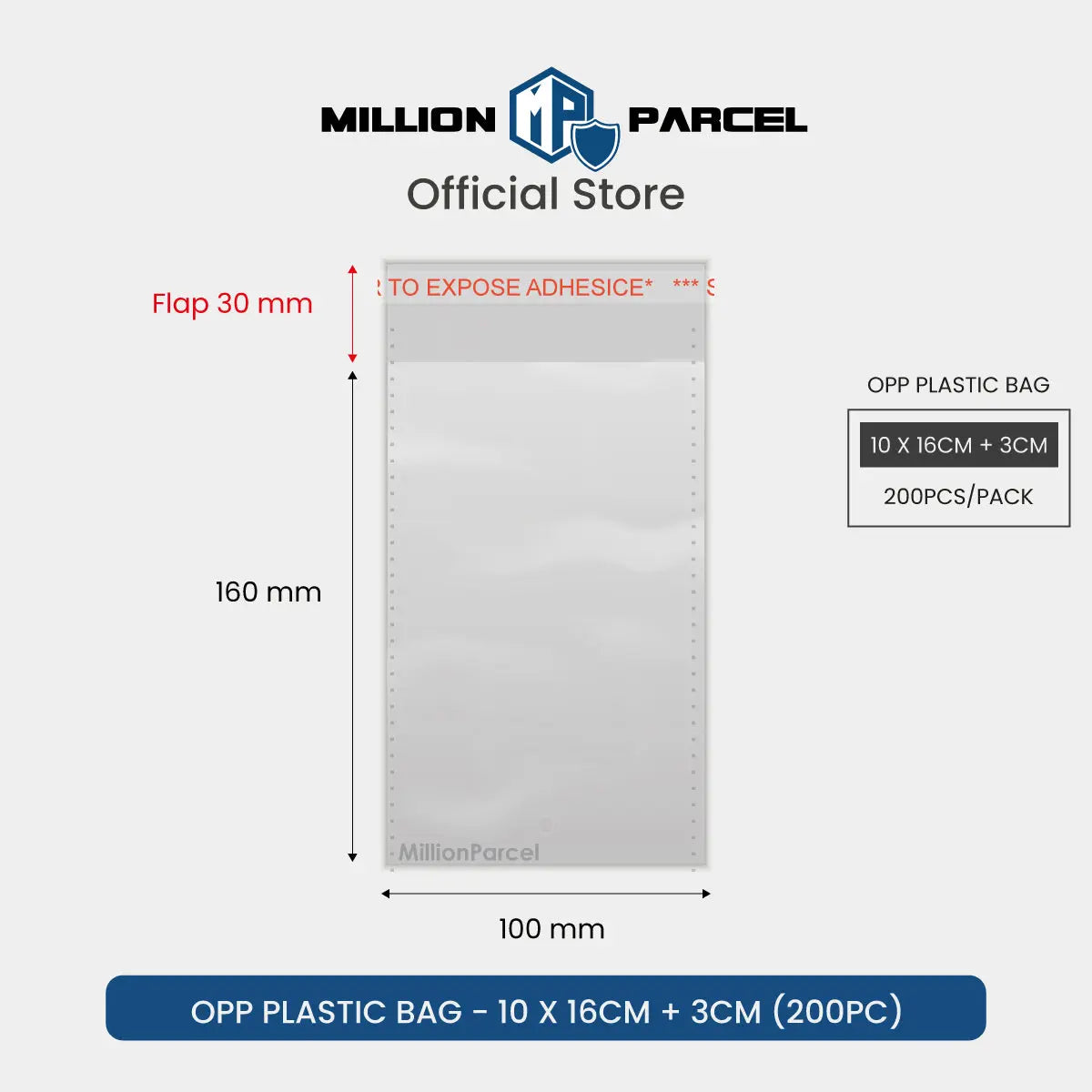 Transparent Self Adhesive OPP Plastic Bag - MillionParcel