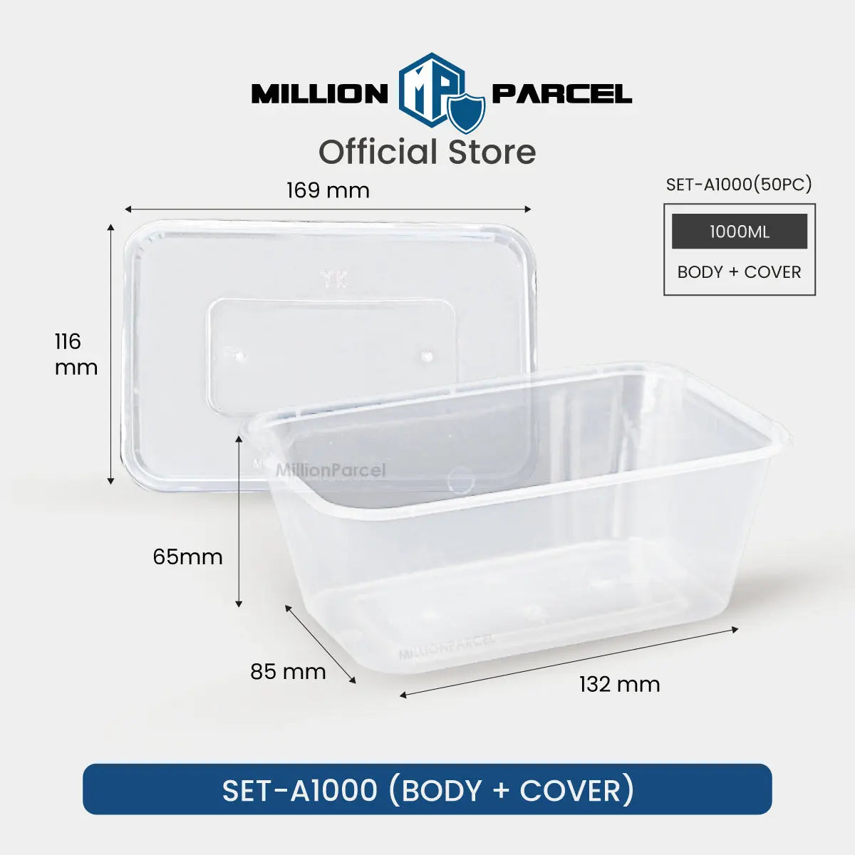 Disposable Plastic Food Container in Singapore - MillionParcel
