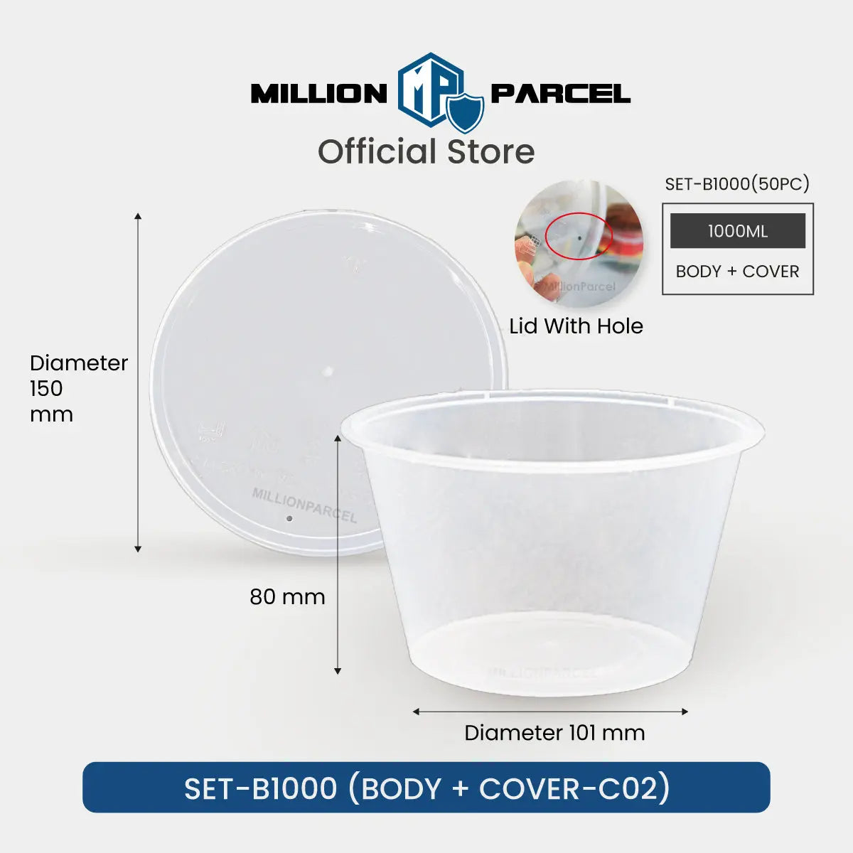 Disposable Plastic Food Container in Singapore - MillionParcel