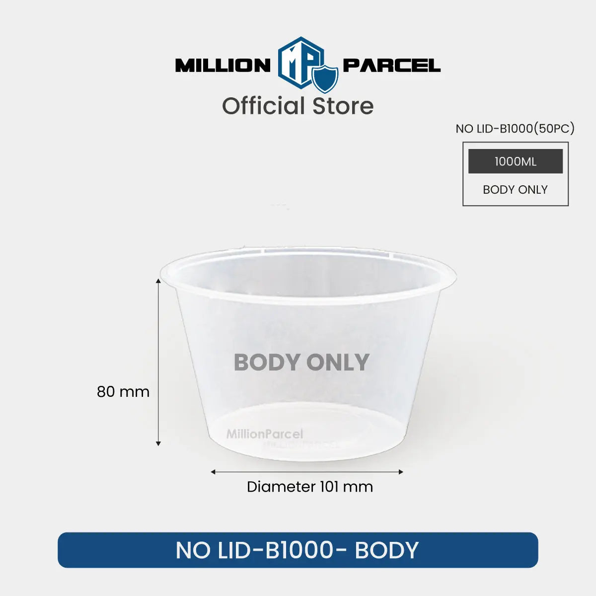 Disposable Plastic Food Container in Singapore - MillionParcel