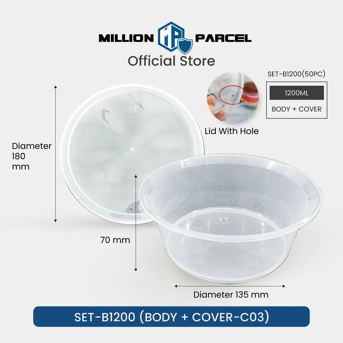 Disposable Plastic Food Container in Singapore - MillionParcel