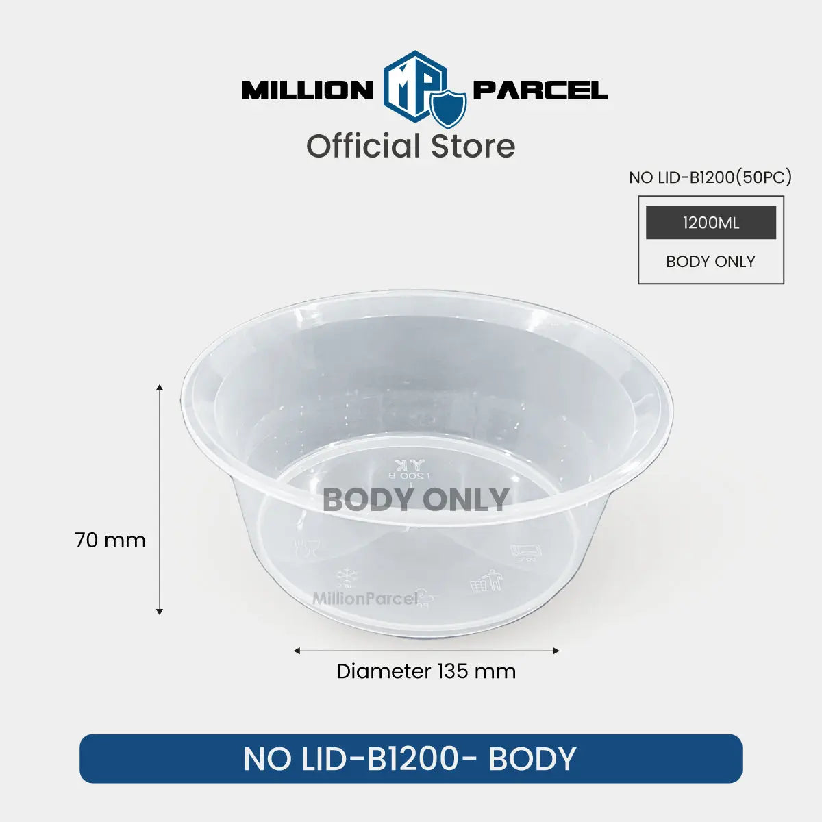Disposable Plastic Food Container in Singapore - MillionParcel
