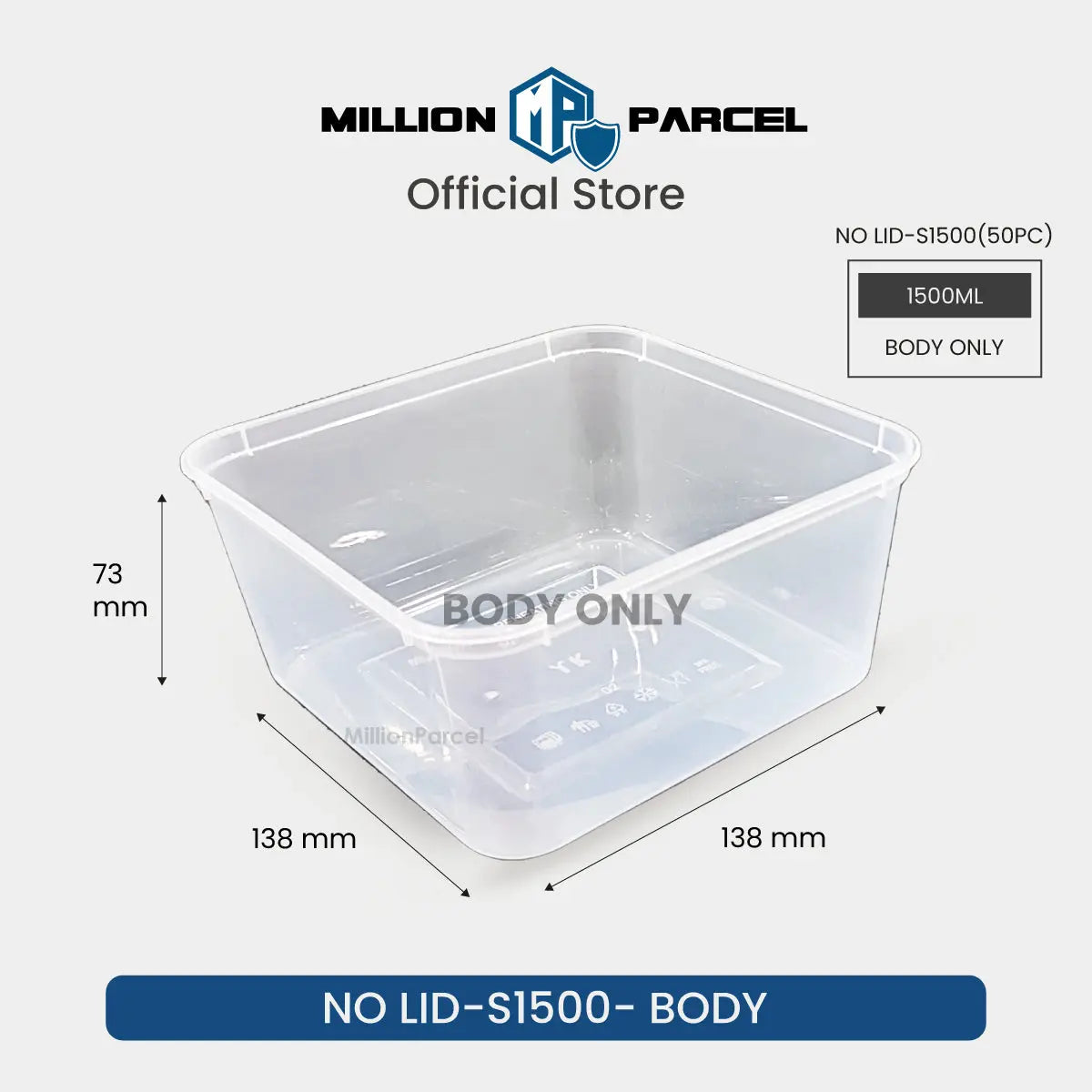 Disposable Plastic Food Container in Singapore - MillionParcel