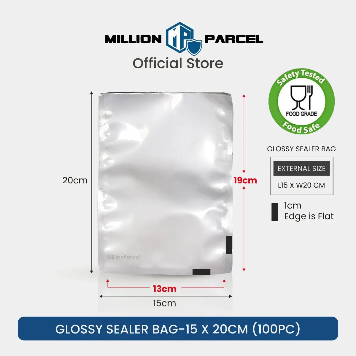 Glossy Sealer Bags | Food Plastic Bag - MillionParcel