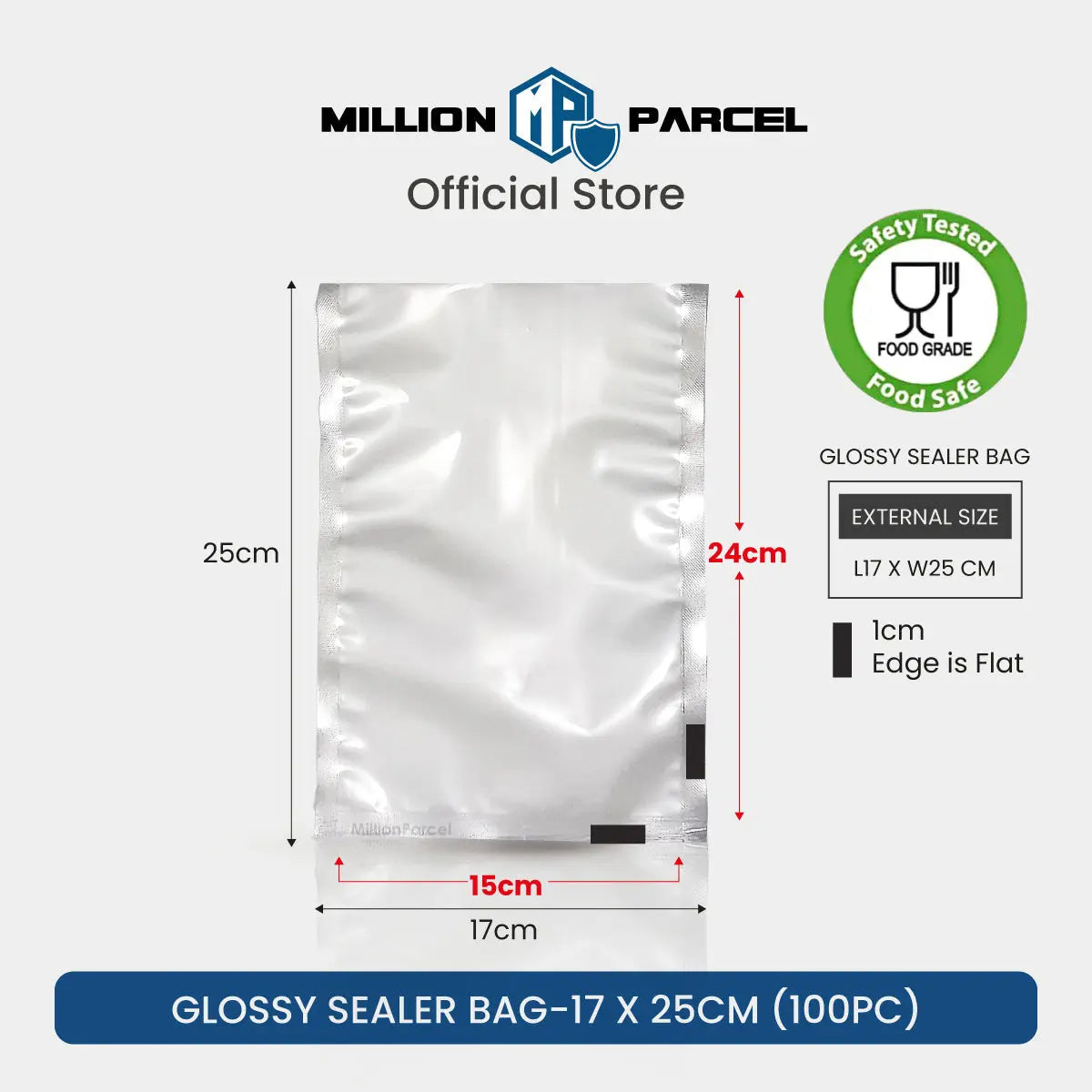 Glossy Sealer Bags | Food Plastic Bag - MillionParcel