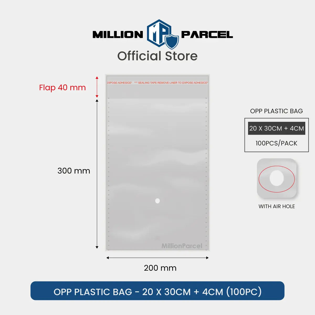Transparent Self Adhesive OPP Plastic Bag - MillionParcel