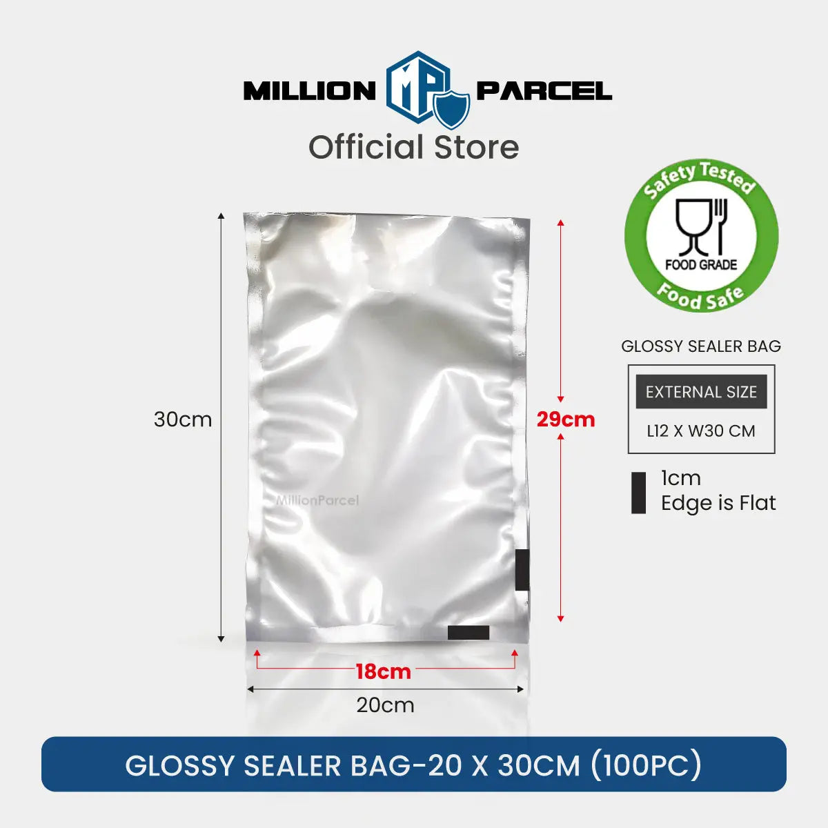 Glossy Sealer Bags | Food Plastic Bag - MillionParcel