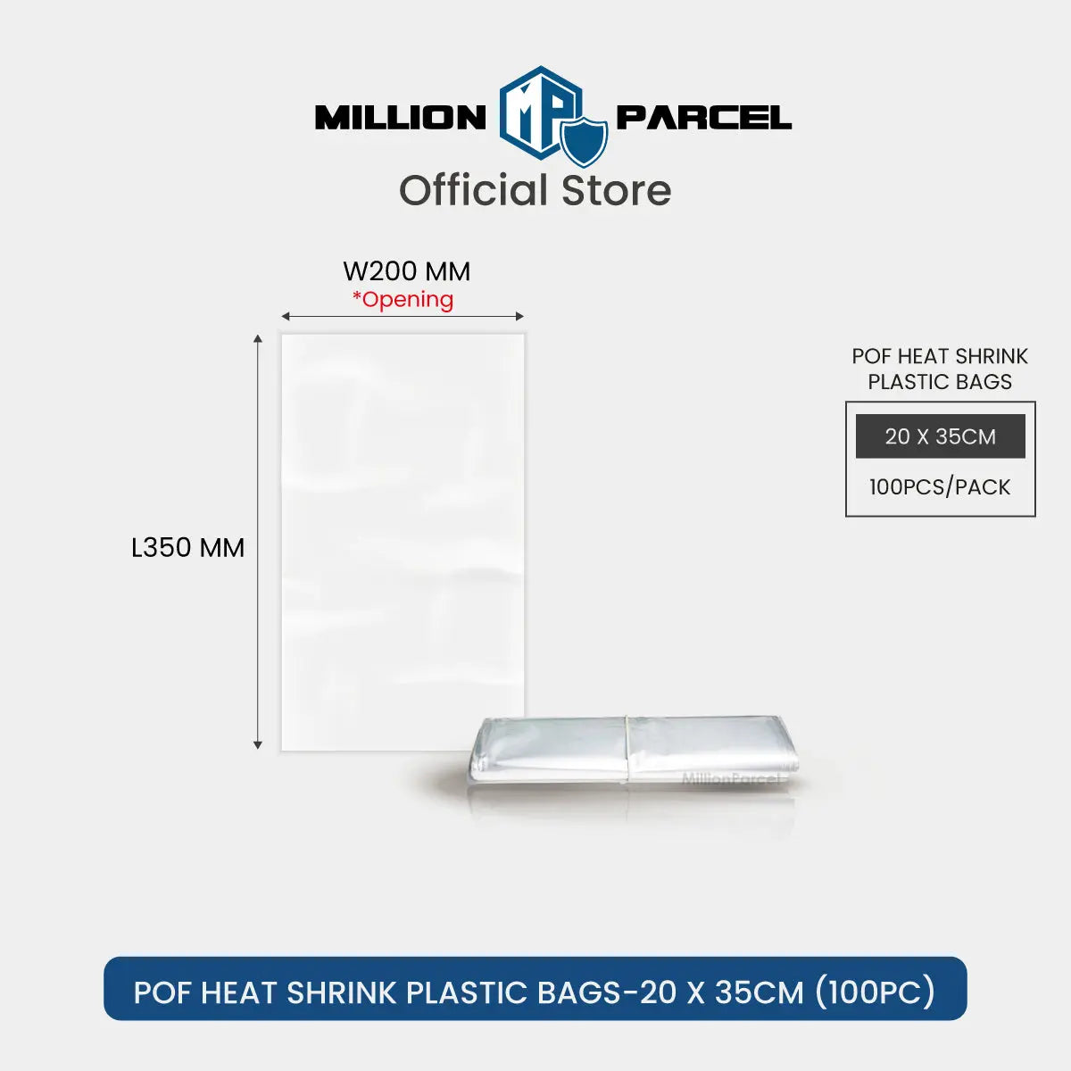 POF Heat Shrink Plastic Bags - MillionParcel