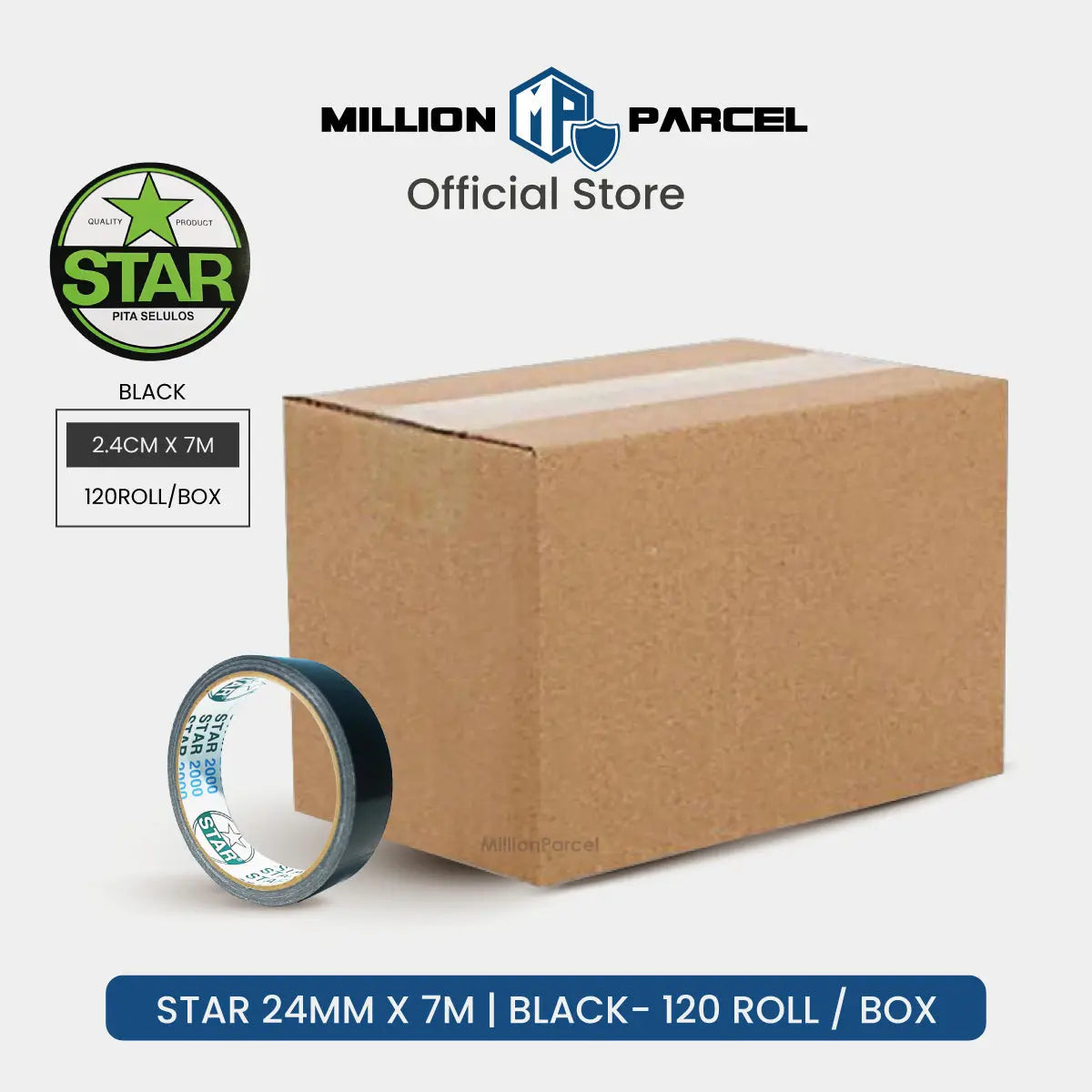 STAR 2000 Cloth Tape | Duct Tape - Easy Tear - MillionParcel