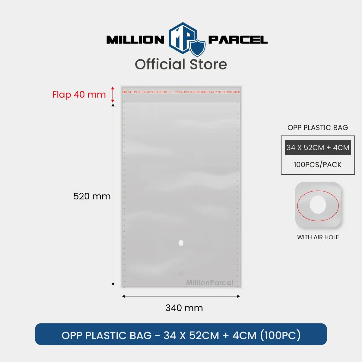Transparent Self Adhesive OPP Plastic Bag - MillionParcel