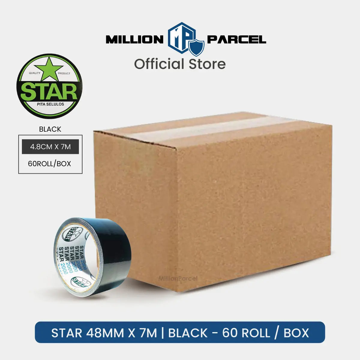 STAR 2000 Cloth Tape | Duct Tape - Easy Tear - MillionParcel