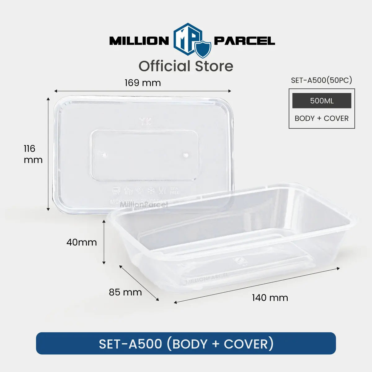 Disposable Plastic Food Container in Singapore - MillionParcel