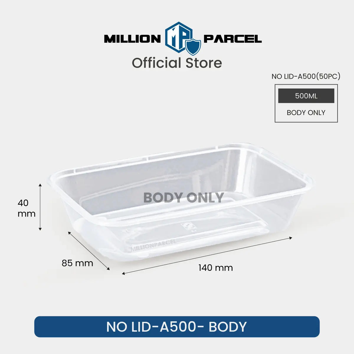 Disposable Plastic Food Container in Singapore - MillionParcel