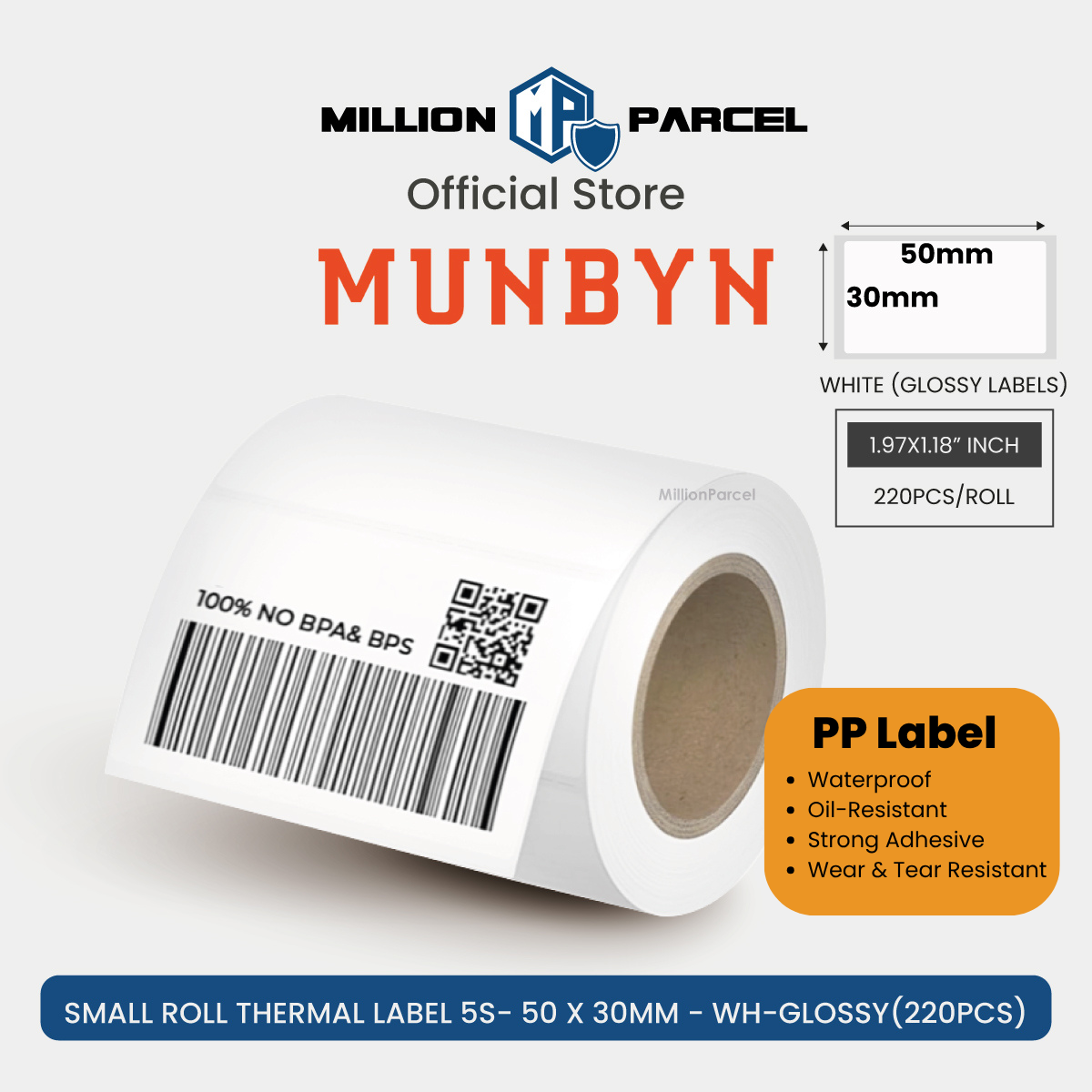 MUNBYN FM226 Bluetooth Portable Label Maker - White