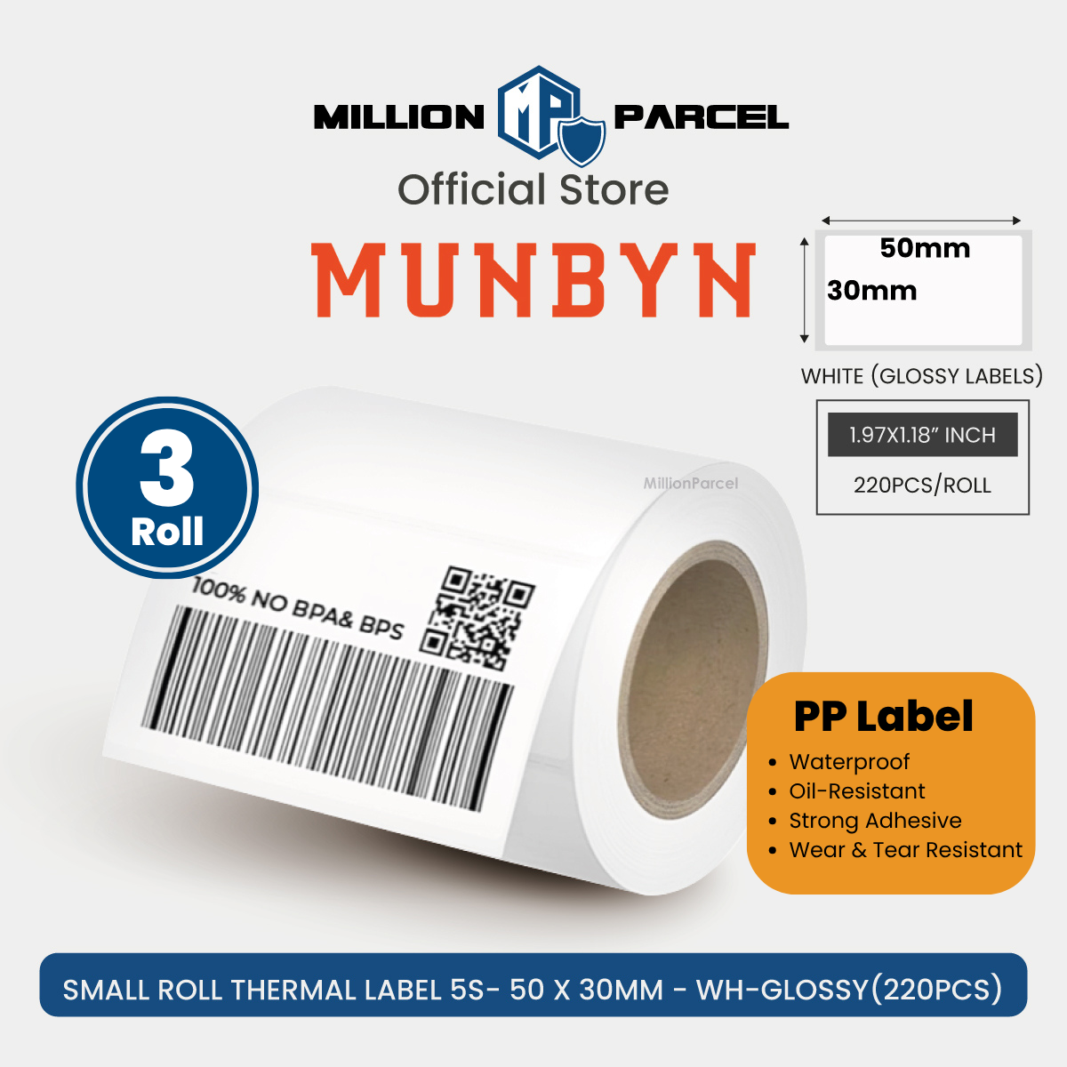 MUNBYN FM226 Bluetooth Portable Label Maker - White