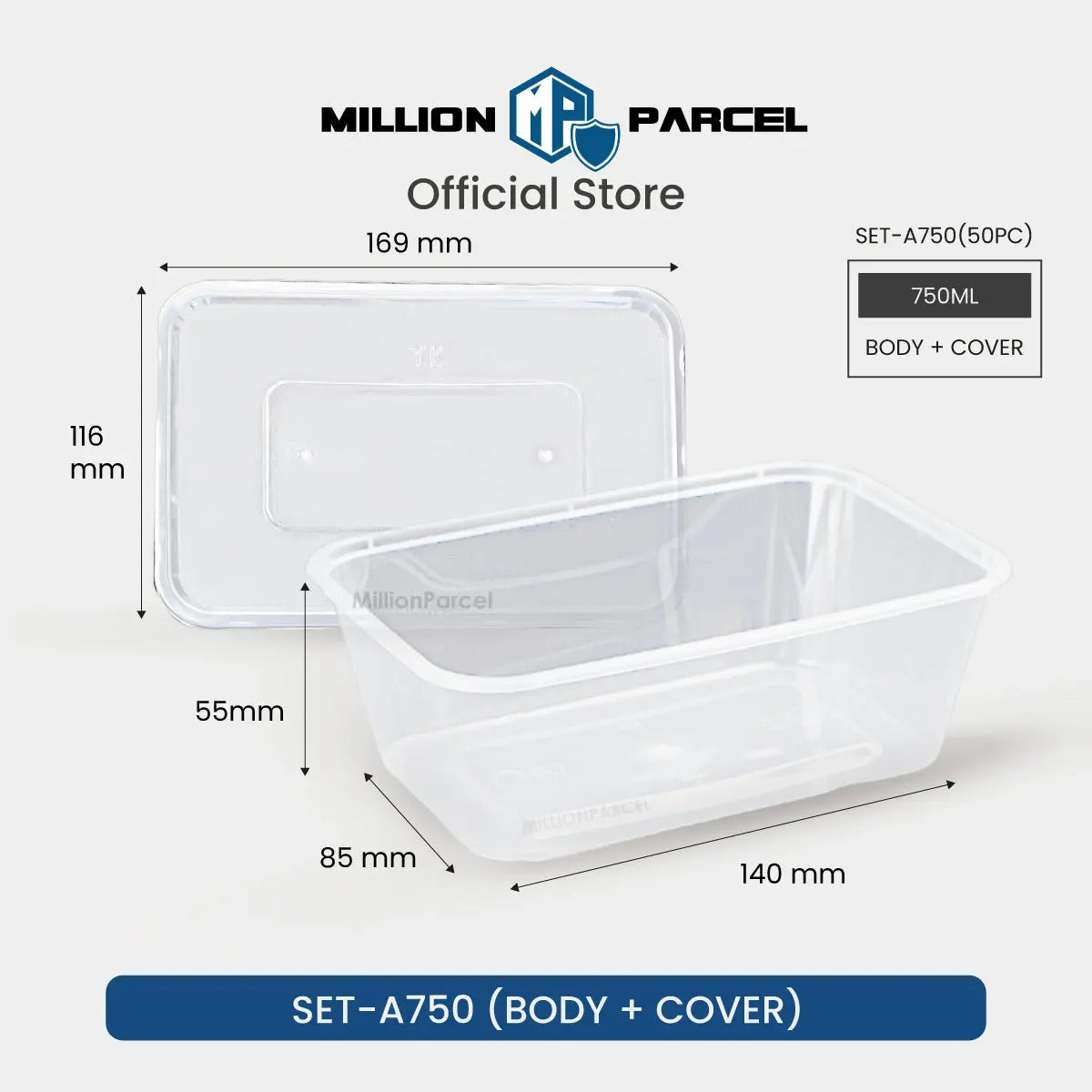 Disposable Plastic Food Container in Singapore - MillionParcel