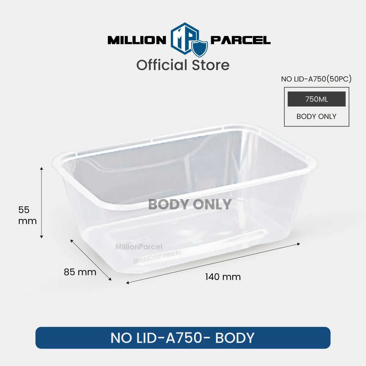 Disposable Plastic Food Container in Singapore - MillionParcel