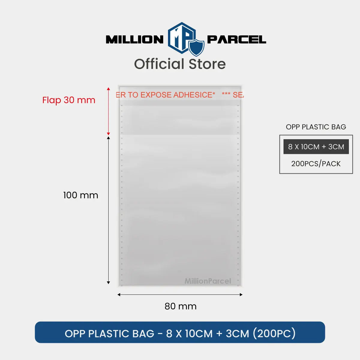 Transparent Self Adhesive OPP Plastic Bag - MillionParcel