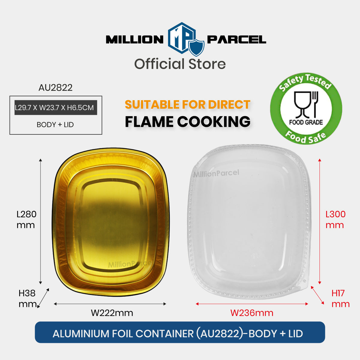 Bekas Dinding Licin Lacy dengan Penutup | Bekas Aluminium Kerajang