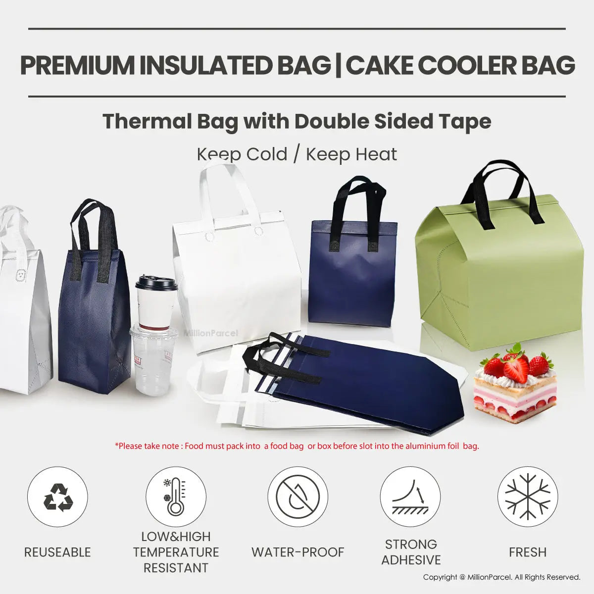 Premium Insulated Bag | Cake Cooler Bag - MillionParcel
