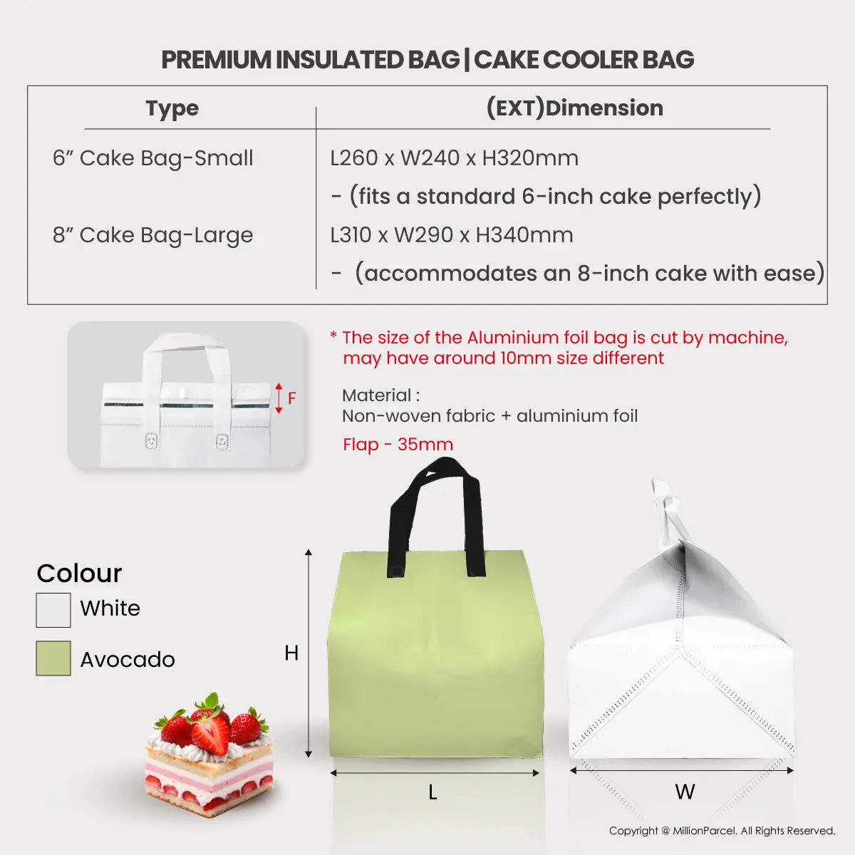 Premium Insulated Bag | Cake Cooler Bag - MillionParcel