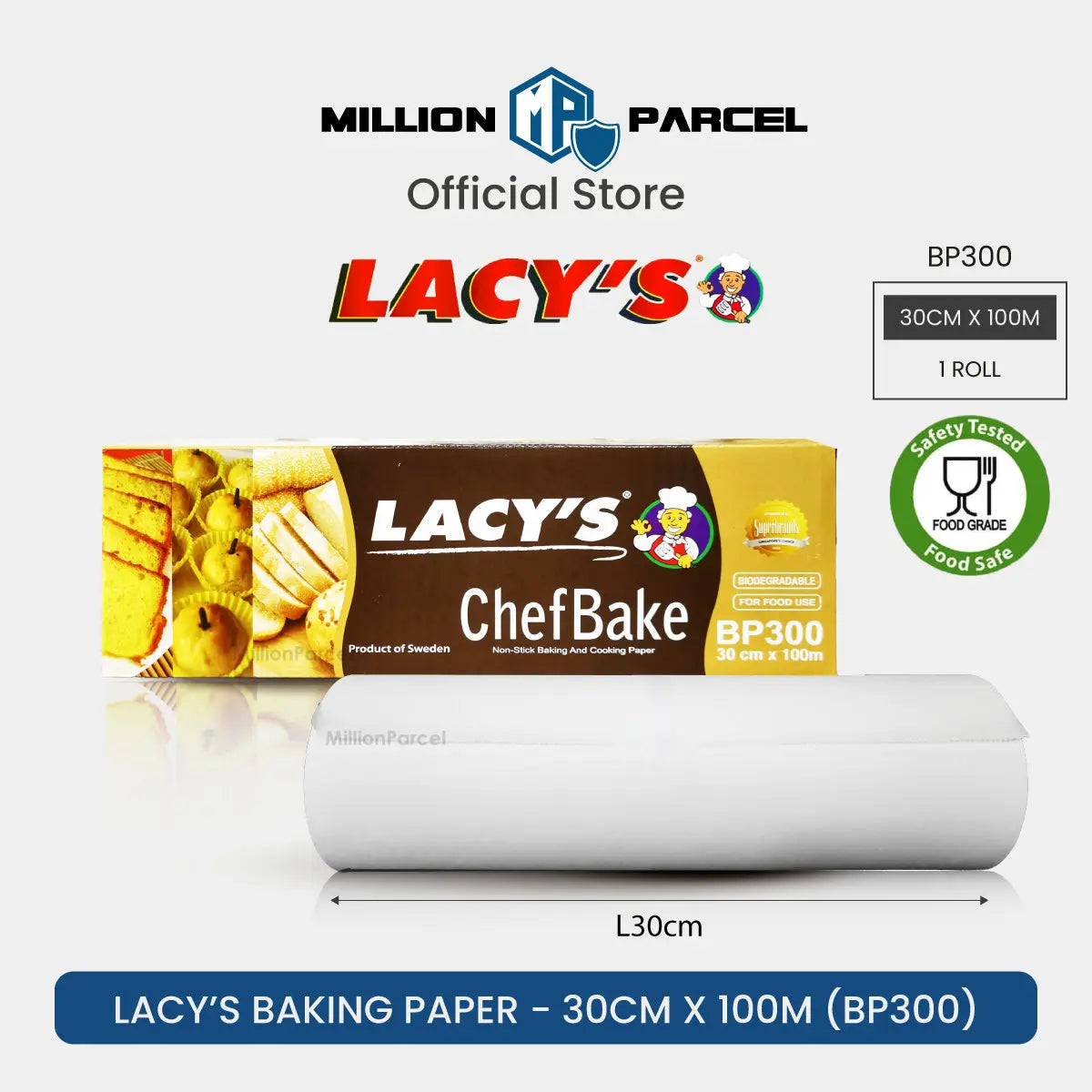 Lacy's Chef Wrap Cling Wrap | Chef Bake Baking Paper | Aluminum Foil with blade - MillionParcel