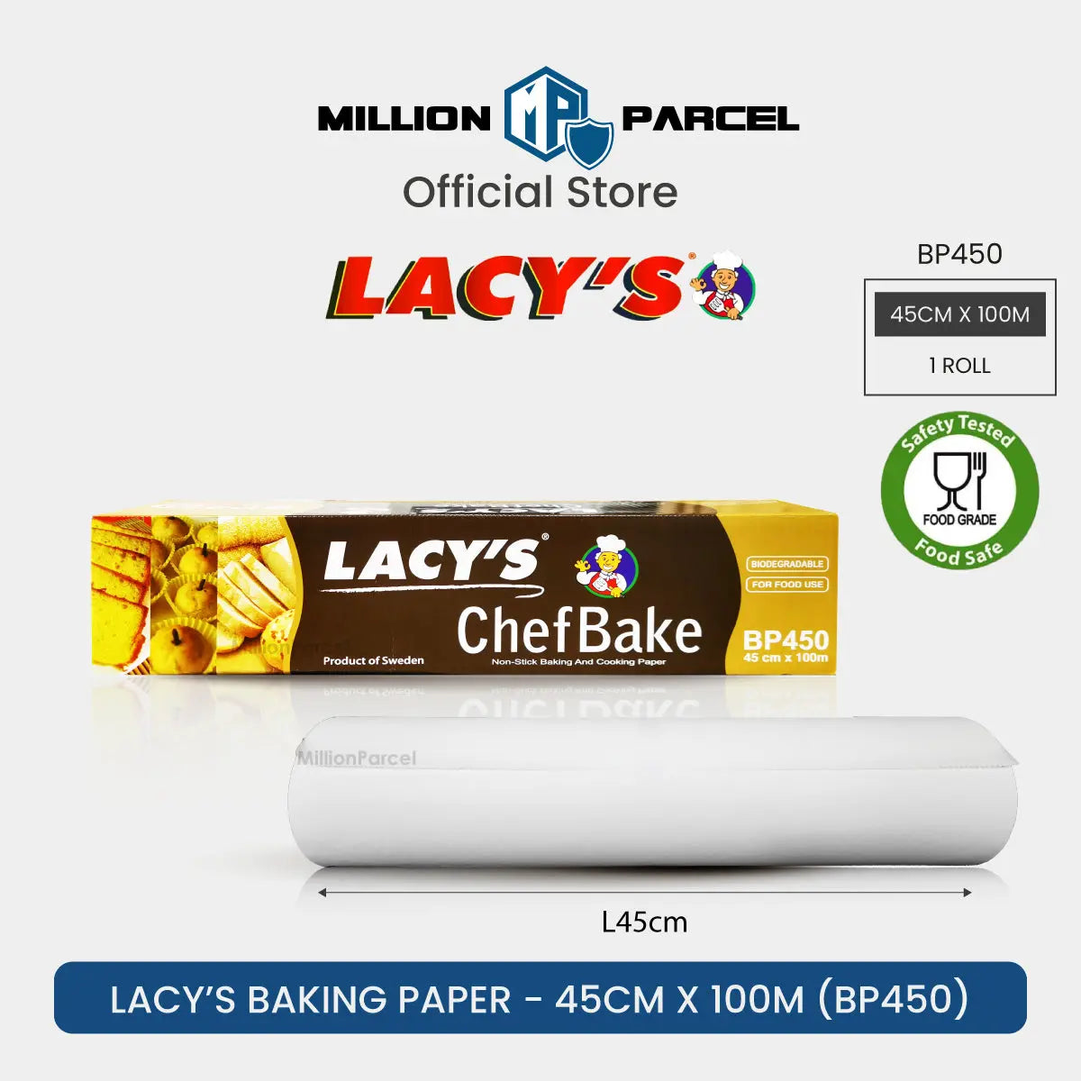 Lacy's Chef Wrap Cling Wrap | Chef Bake Baking Paper | Aluminum Foil with blade - MillionParcel