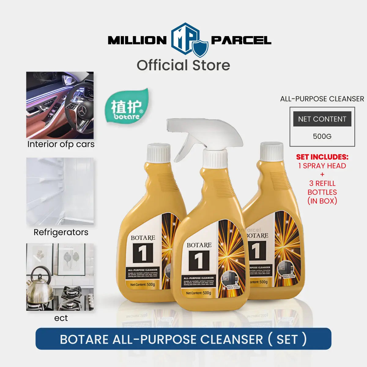 Botare Floor Cleaner | All purpose Cleaner | Lemon Scented Bathroom Cleaner - MillionParcel