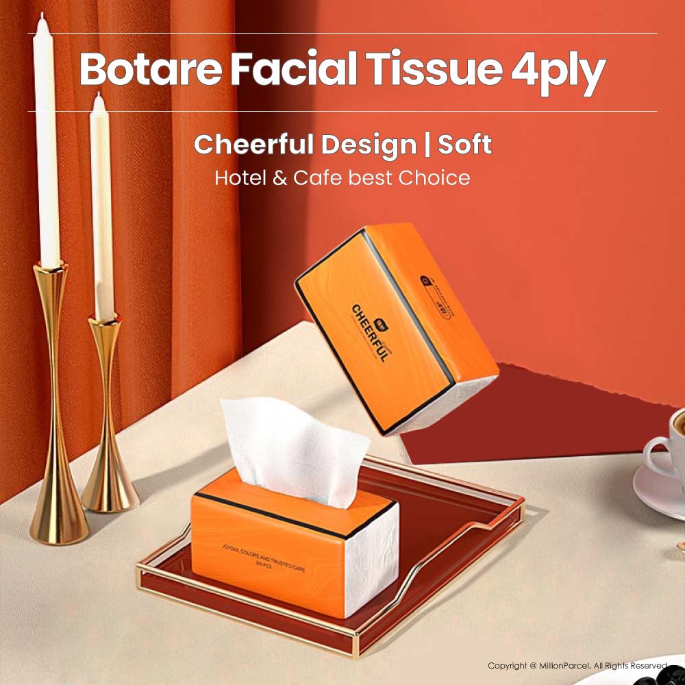 Botare Facial Tissue 5ply | Cheerful Design | 4ply x 90 sheet
