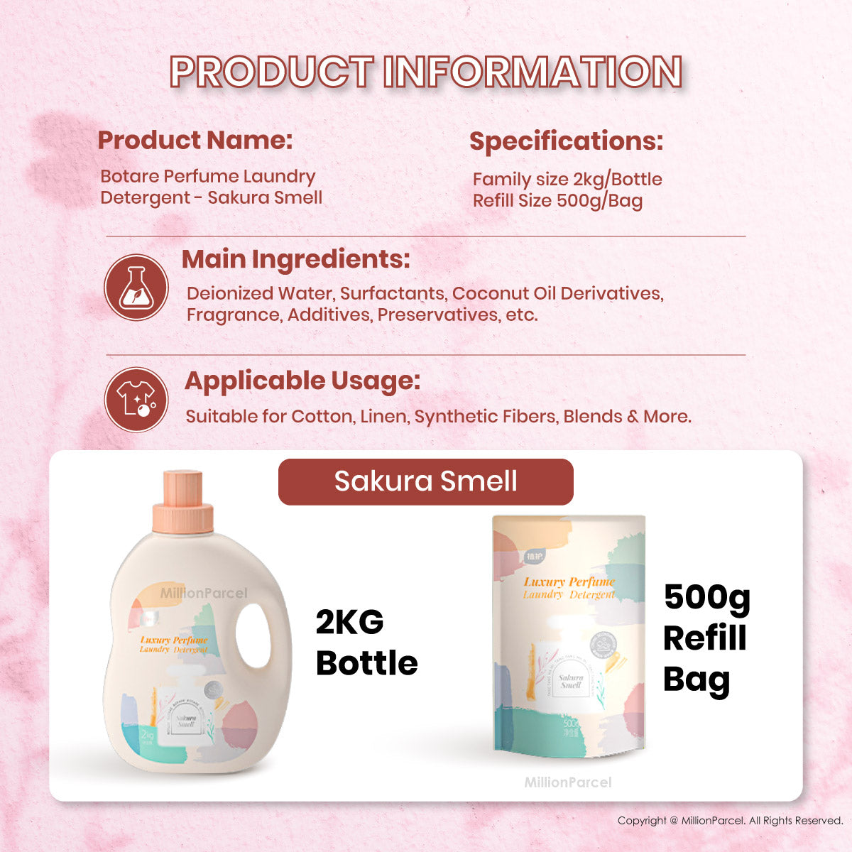 Botare Perfume & Baby Laundry Detergent | Sakura, Freesia, BabyBloom