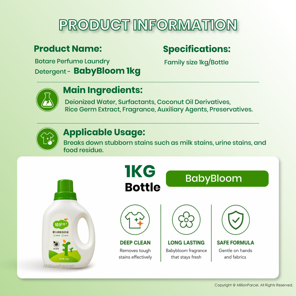 Botare Perfume & Baby Laundry Detergent | Sakura, Freesia, BabyBloom