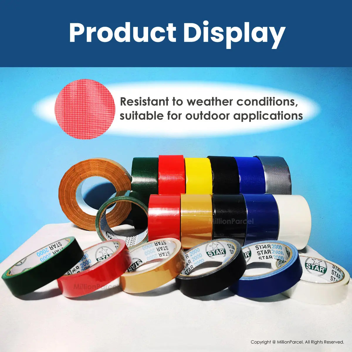 STAR 2000 Cloth Tape | Duct Tape - Easy Tear - MillionParcel