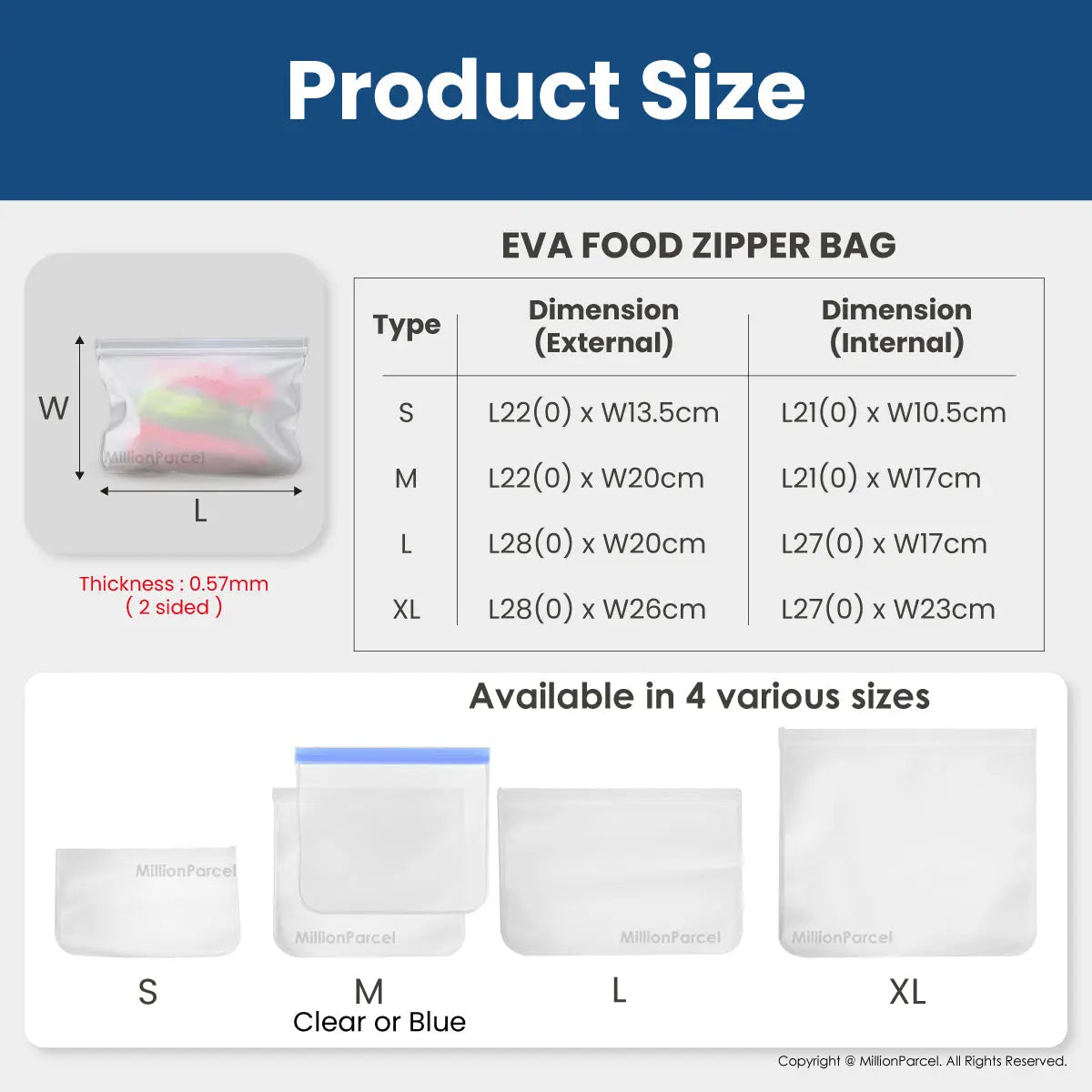 EVA Food Zipper Bag - MillionParcel