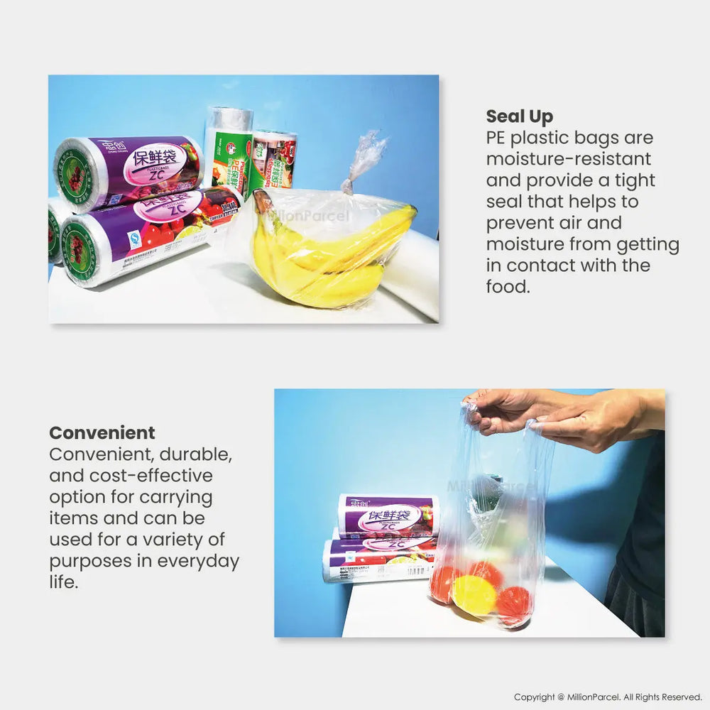 Supermarket Perforated Continuous Roll Plastic Bag