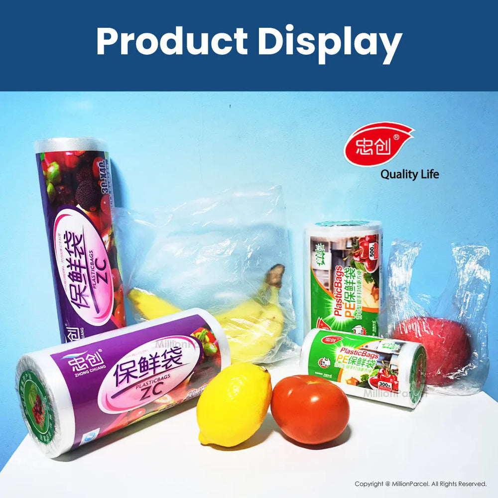 Supermarket Perforated Continuous Roll Plastic Bag