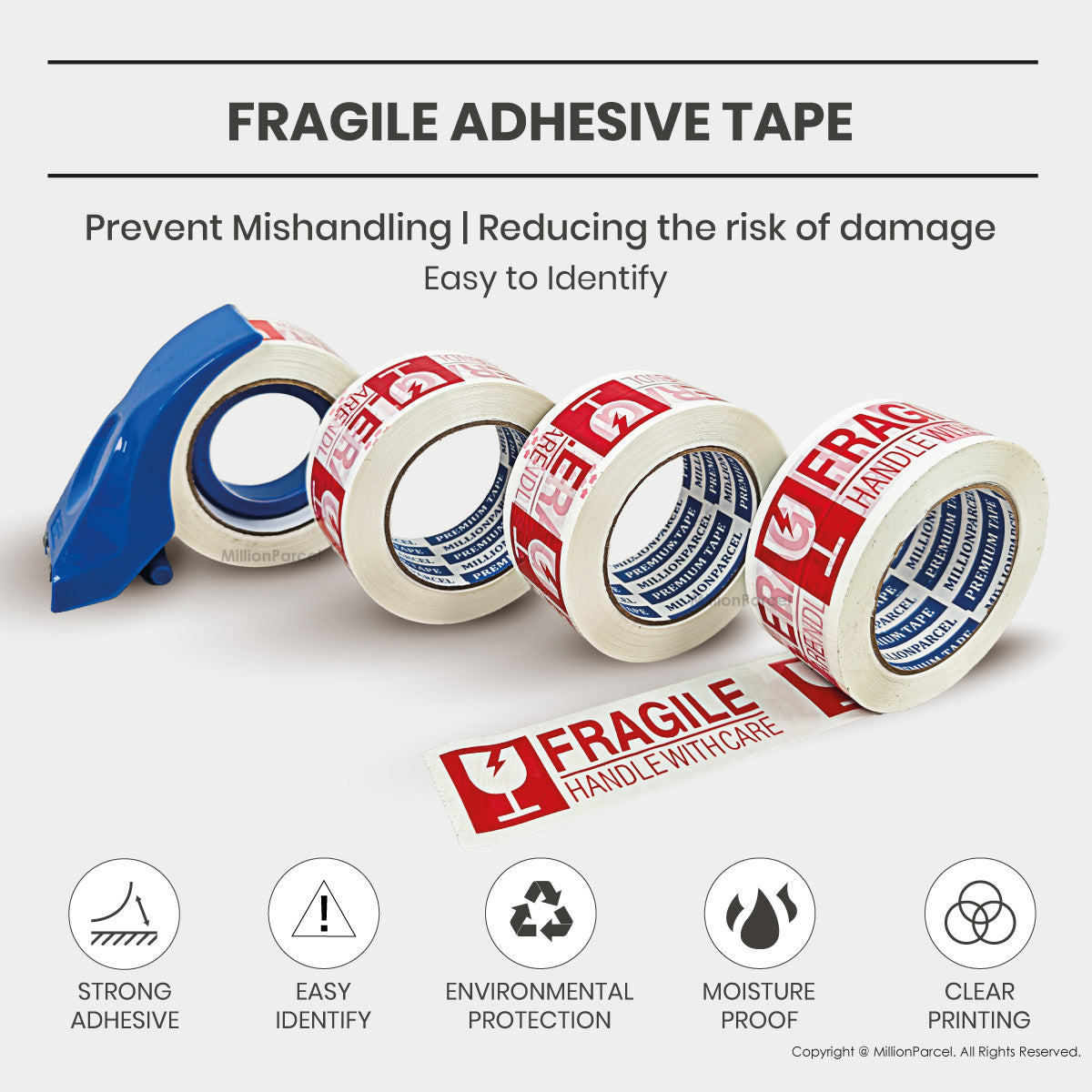 Fragile Adhesive Tape - Ensure your fragile items arrive safely