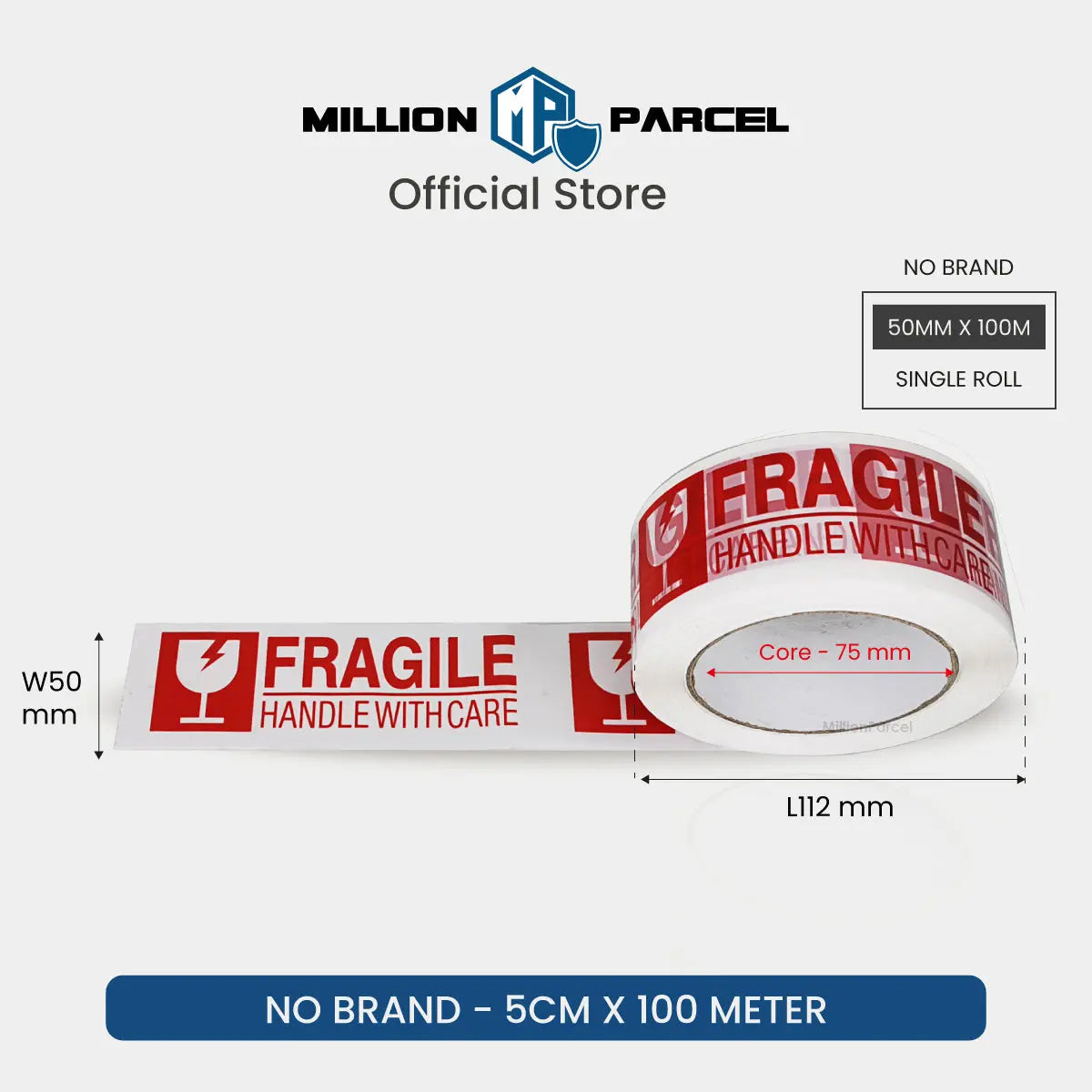 Fragile Adhesive Tape - Ensure your fragile items arrive safely - MillionParcel