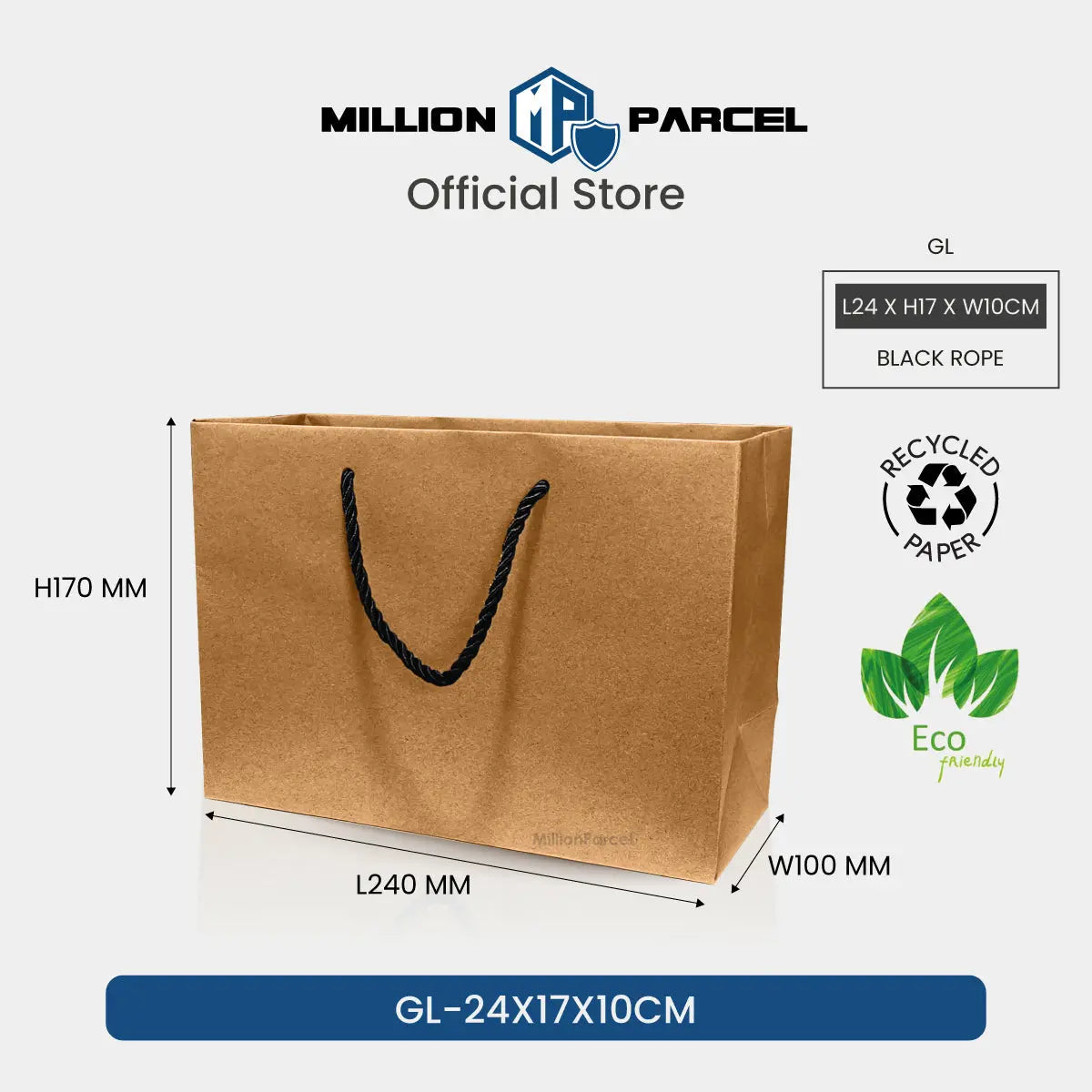 Brown Kraft Paper Bags - MillionParcel