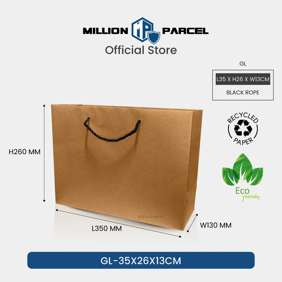 Brown Kraft Paper Bags - MillionParcel
