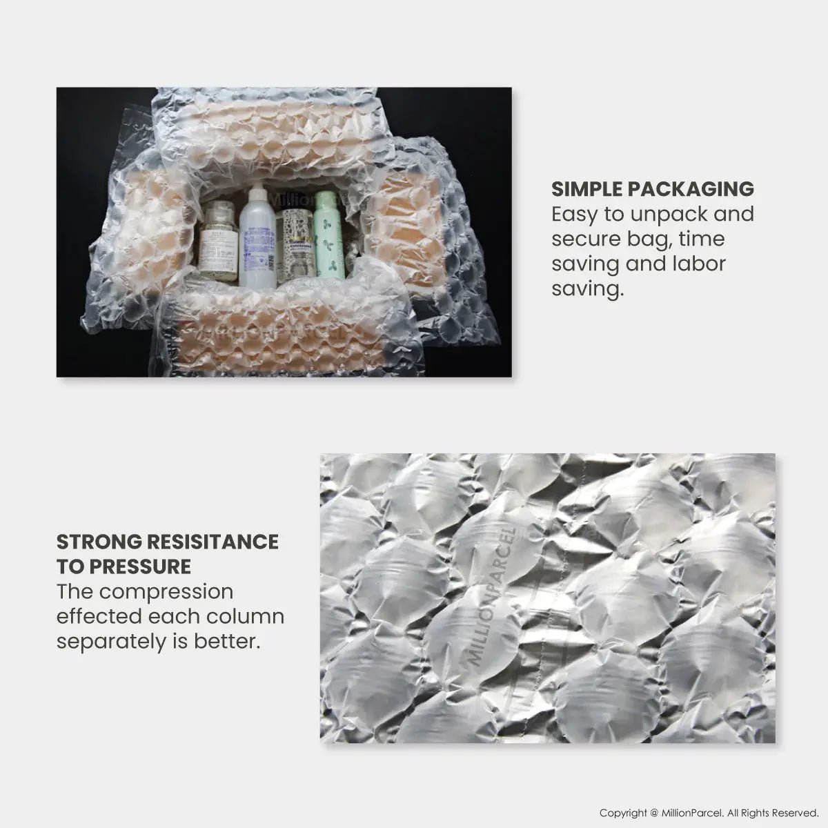 Inflatable Air Pillow Roll | Air Bubble Wrapper - MillionParcel