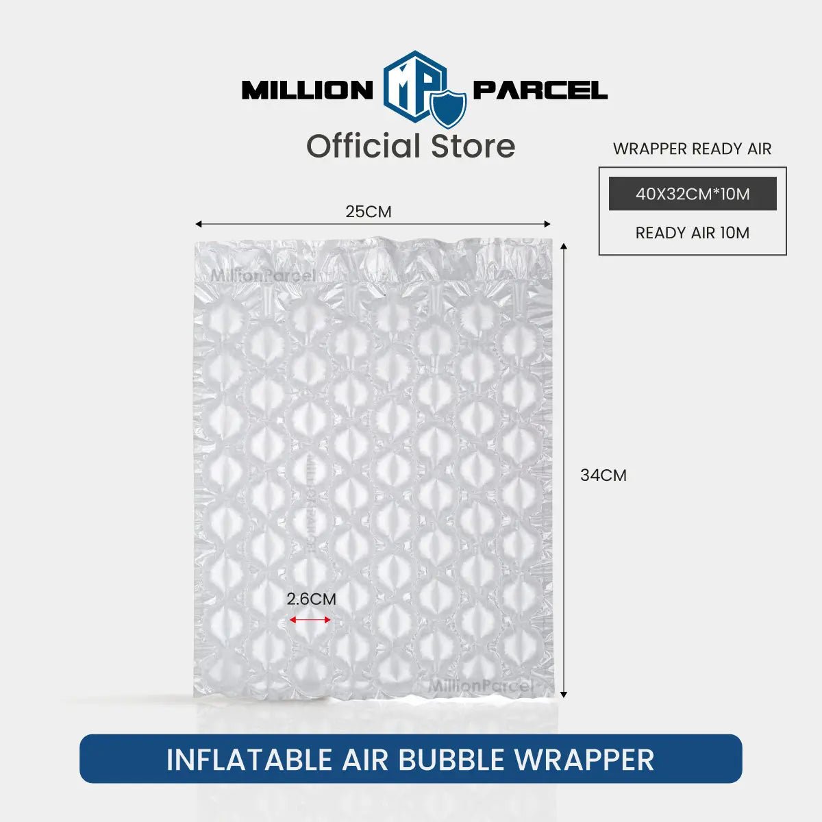 Inflatable Air Pillow Roll | Air Bubble Wrapper - MillionParcel