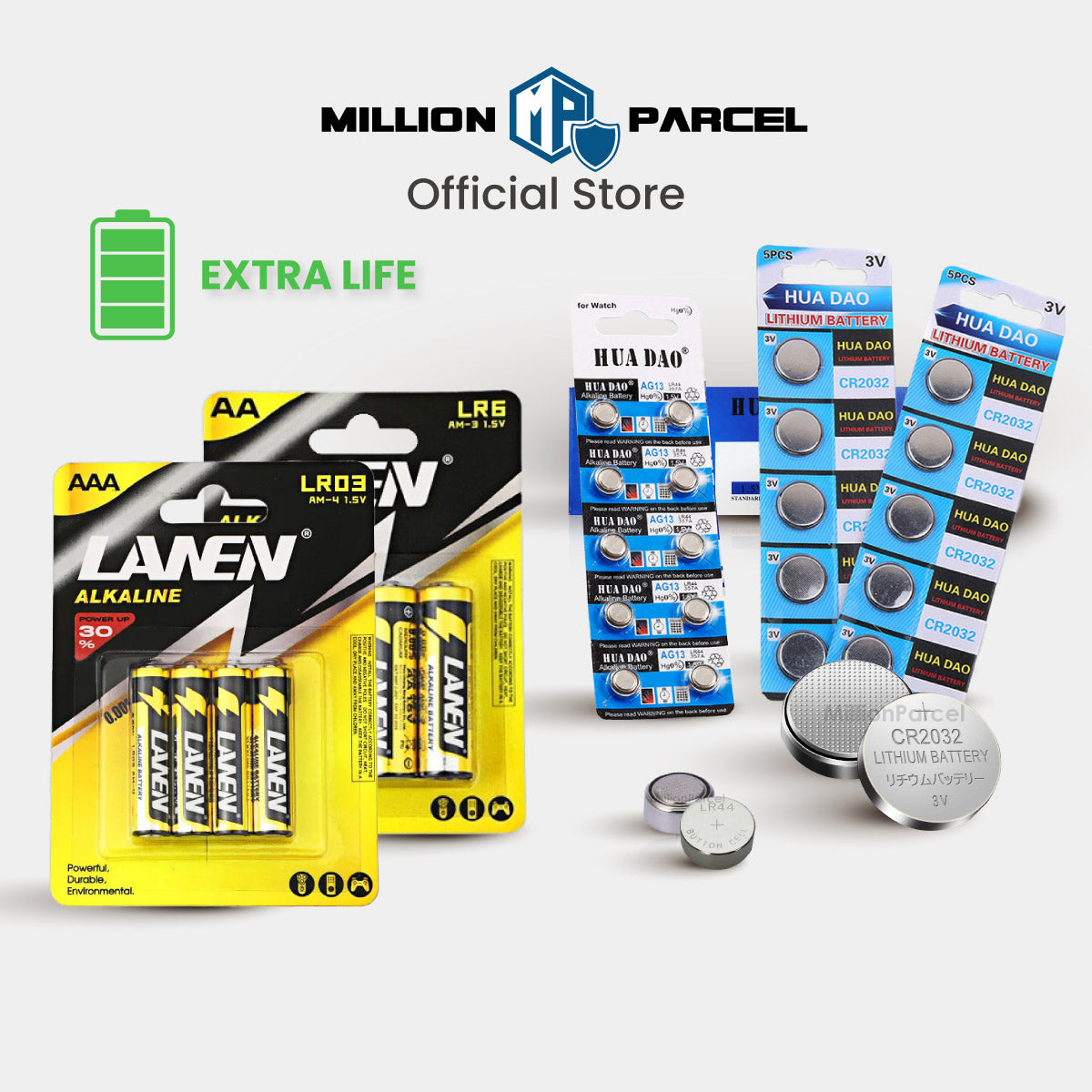 LANEN 碱性电池| HUADAO 纽扣电池- MillionParcel