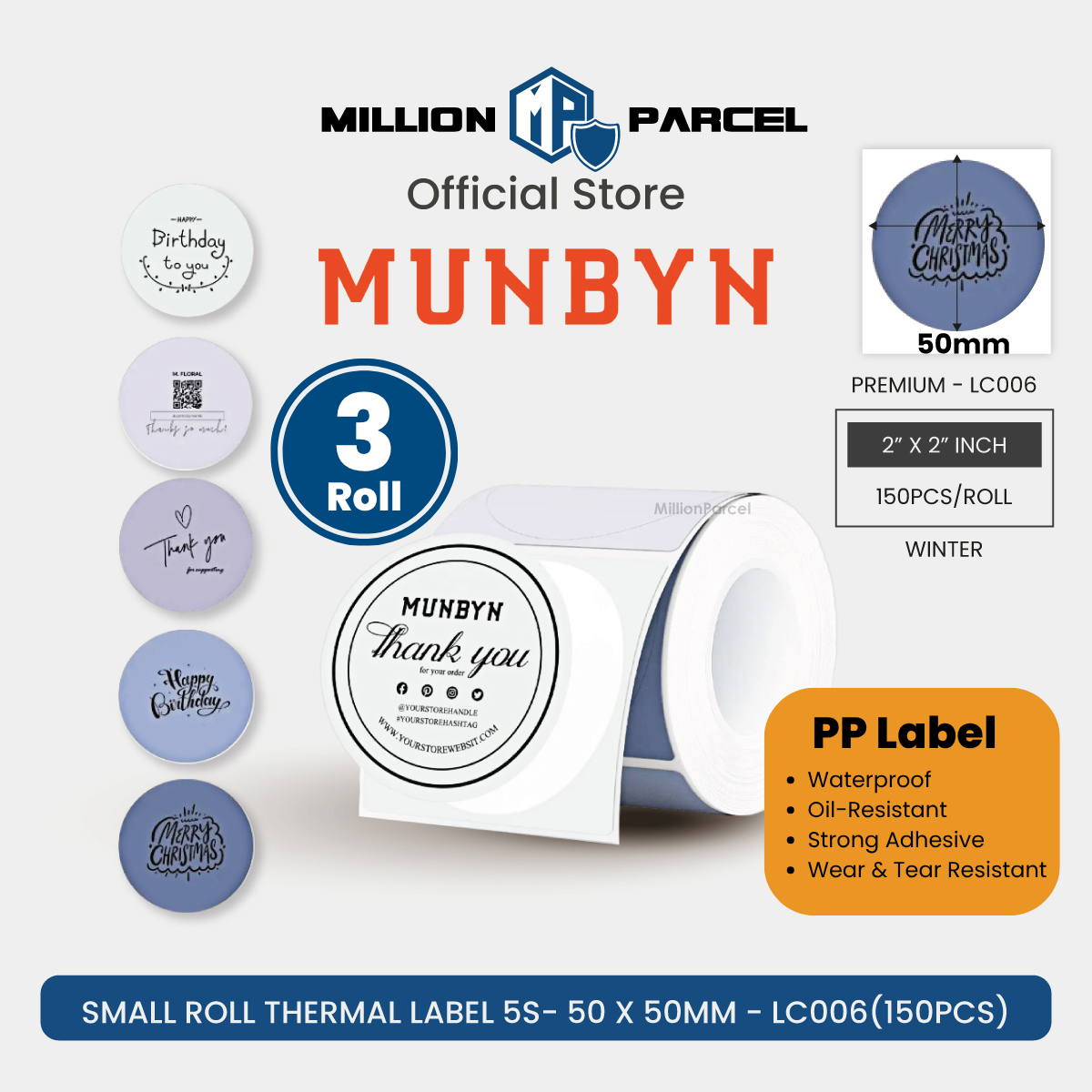 MUNBYN FM226 Bluetooth Portable Label Maker - White