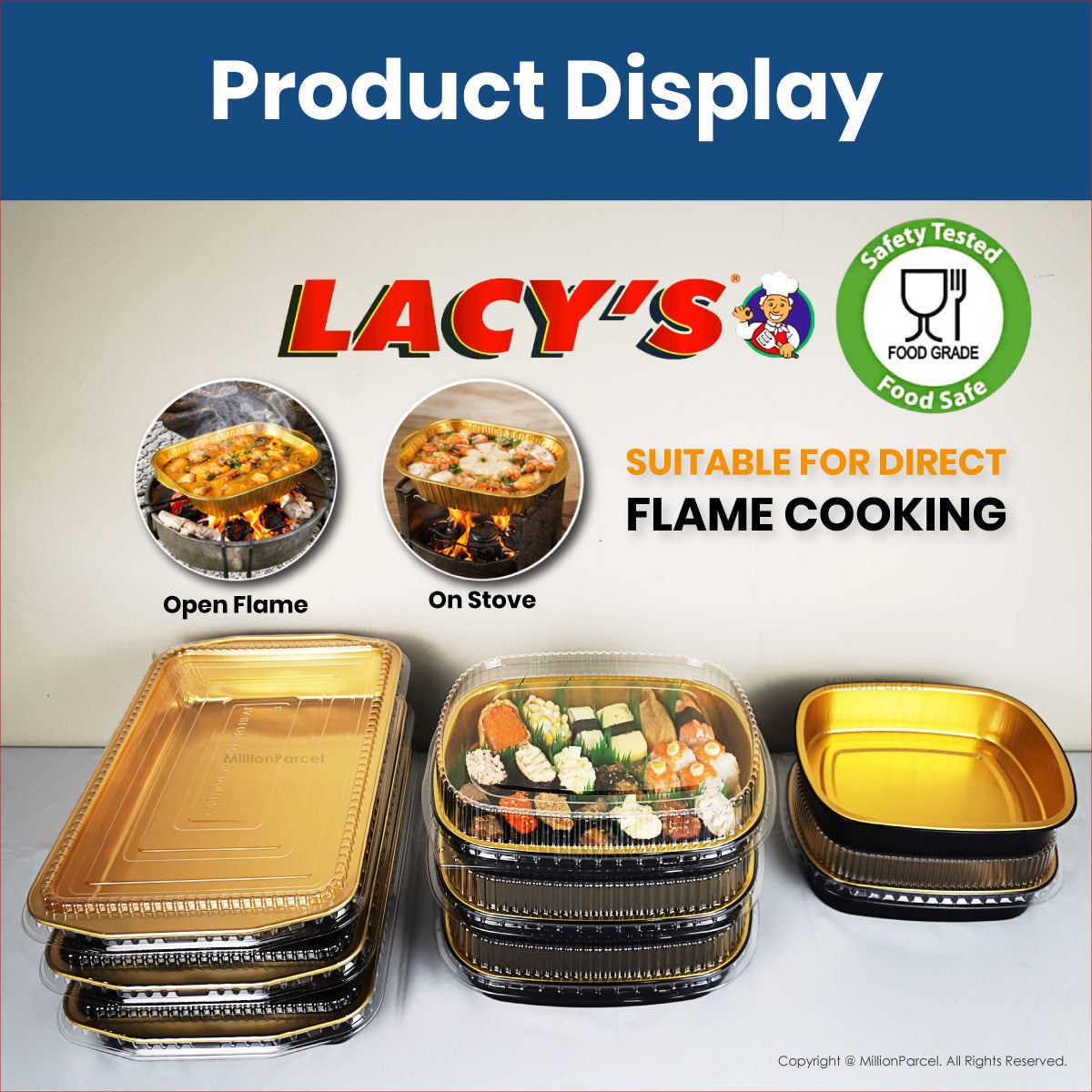 Bekas Dinding Licin Lacy dengan Penutup | Bekas Aluminium Kerajang
