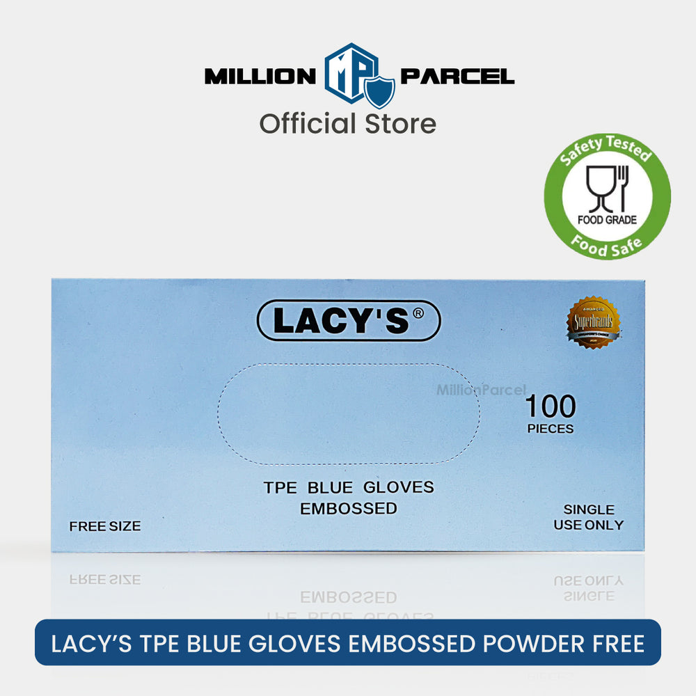 Lacy's Multipurpose Gloves Powder Free | HDPE/TPE/Vinyl Gloves | 100pc/box