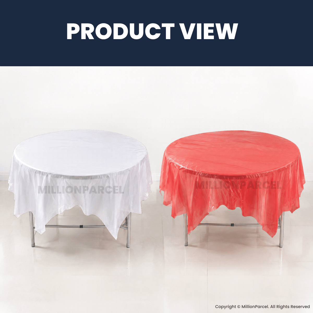 Disposable Plastic Table Cover 1.8 x 1.8m – 10 Sheets
