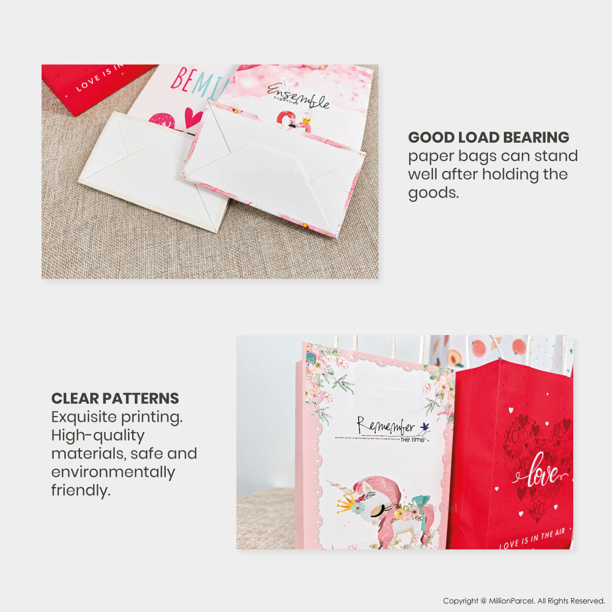 Printed Paper Bag for Gift with Handle – 120GSM